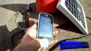 $30 Solar panel charging an iPhone!!!