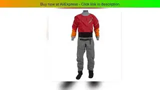 LKVER Kayak Dry Suit for Men 3-layer Waterproof Breathable Fabric With Latex Gasket on Neck and Wri