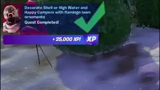 #Fortnite Decorate Shell or High Water and Happy Campers with flamingo ornaments