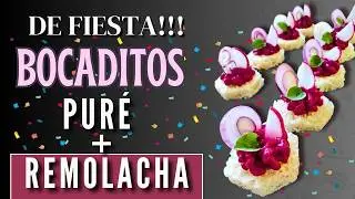 CANAP&Eacute;S de REMOLACHA 🥔 Color, Sabor y CERO DESPERDICIO