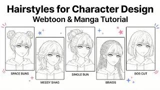 Hairstyles for Character Design: Webtoon & Manga Tutorial