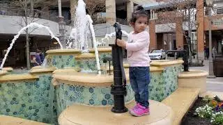 Baby Enjoying water fountain | Outdoor activities for kids | Kids Enjoying Mall | Why kid enjoy mall