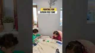 Twins painting Together  Screen Free Fun for Kids#shorts  #shortvideo