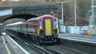 Southern & FCC Trains Passing Balcombe Station On A Sunny Evening