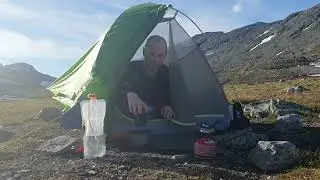 Trekking dinner preparation & missing out reindeer herd in the background (timelaps)