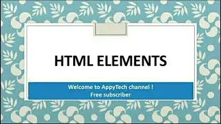 HTML BASIC #03 | HTML Elements