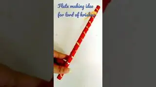 Flute making idea at home/DIY flute for janmastami/#shorts