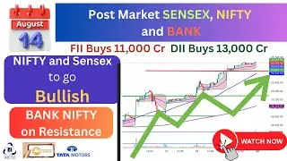 Nifty 50, Sensex Bank #nifty Prediction | 14 Aug 25 | Stock market Tomorrow  #niftyprediction