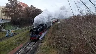 ☃️🎅🌲🚃🚂❄ 41 1144 und V 100 003 auf dem Weg nach Erfurt. 06.12.2025 ❄🚂🚃🌲☃️
