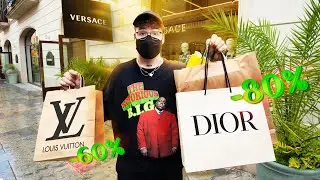 COMPRANDO EN UN OUTLET DE LUJO!! +50% de rebajas en GUCCI, DIOR, PRADA, VERSACE...