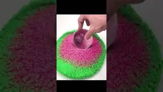 ASMR video | green vs pink sand | most satisfying video| relaxing video