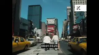1980s Time Square, Show Poster being Installed, New York | Kinolibrary x Nick Broomfield