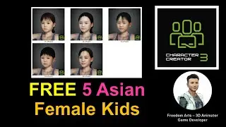 FREE 5+ Asian Kid Female CC3 Avatar Pack 01 - Character Creator 3 Contents Free Sharing