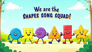The Shapes Song Squad | kids rhyme |#shapes #learning #childrensrhymes #cartoon #kidssong