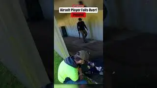 Airsoft Player Falls Over Badly! *Painful* #shorts