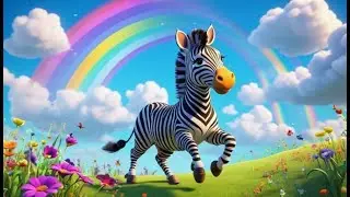 Zuzu Zebra Finds a Rainbow | Color Song for Kids | Fun Animal Adventure Rhyme