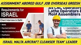Assignment Abored Gulf Job #Overseas #Greesh #Israel #Malta #Aircraft #Cleanser #Team' #leader
