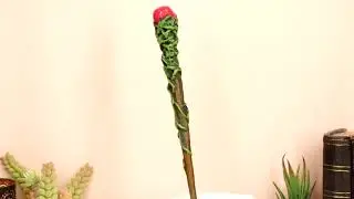 Ebros Greenman Vine Red Orb Fantasy Sorcery Wizard Cosplay Toy Magic Wand 9.25