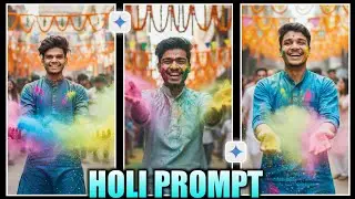 Holi Wali Photo Kaise Banaye | Google Gemini Holi Photo Editing | Holi Viral Prompt | Holi Prompt