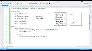 13 C++ OOP Course 08 - Static attributes, Constant attributes, Copy Constructor