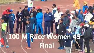 100M Final Women 45+ 41st National Masters Athletics Championship 2020, Manipur, Imphal