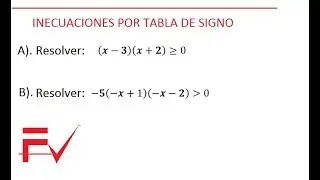 Resolución de inecuaciones mediante tablas de signos- ejercicio 1.