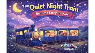 The Quiet Night Train 🚂 | Bedtime Story for Kids | Baby Zing Fun World