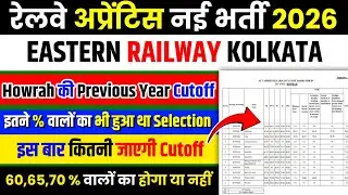 Eastern Railway Apprentice Howrah Division Previous Year Cutoff | Eastern Railway Kolkata Merit List