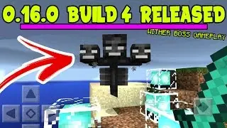 Minecraft PE 0.16.0 WITHER BOSS GAMEPLAY!!! // 0.16.0 ALPHA BUILD 4 RELEASED! Minecraft MCPE 0.16.0