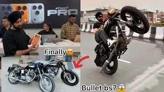 Finally Bullet bs7😍Learn Wheelie On Bullet😱finally iPhone 17pro max 
