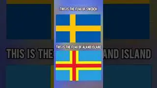 Sweden's Flag vs The Flag Of Aland Island #flagsofcountries #nationalflag #flagidentification #flags