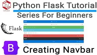 #4 Python Flask Tutorial - Creating Navbar Using Bootstrap v5 in Flask App - Code Jana