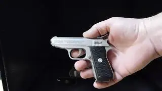 Silver Special Edition Walther PPK Gun Shaped Jet Torch Lighter With Spring Knife Clip In Handle