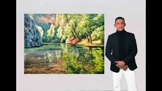 COMO PINTAR FACIL LOS HERMOSOS  REFLEJOS EN EL AGUA