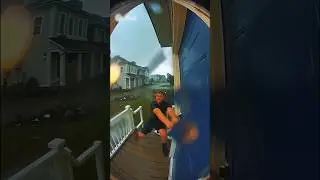 😨He Couldn&rsquo;t Make It Inside&hellip; #shockingvideo #TornadoCaught #RealFootage #NatureForce #ViralClip