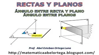 &Aacute;NGULO ENTRE RECTA Y PLANO