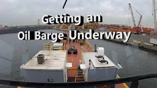 Getting an Oil Barge Underway In NYC Harbor
