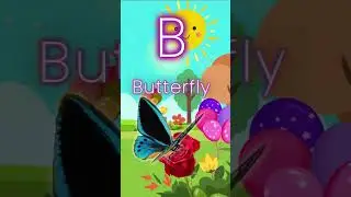 B for Butterfly 🦋 | Colorful ABCD Learning for Kids | Butterfly Alphabet Video #shorts