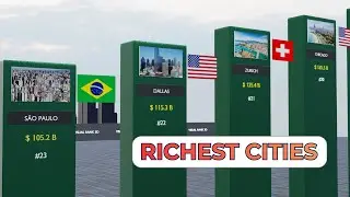 Richest Cities in the World 2025 &ndash; Total Billionaire Wealth (3D Comparison)
