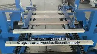 Automatic Double End Trim Saw Machine Precision Wood Board Cutting Sliding Table Saw Machine