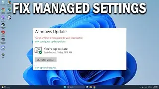 How To Fix Some Settings Are Managed by Your Organization in Windows Update - Easy Fix