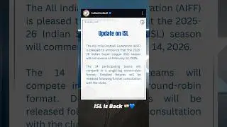 ISL is back from 14th February #shorts #football