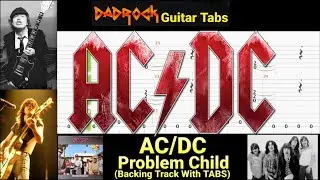 Problem Child - AC/DC - Guitar + Bass Backing Track With TABS