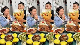 When a couple's cold war coincides with their wedding anniversary……#food #mukbang #delicious #婚姻 #夫妻