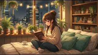 Night LoFi Jazz Cafe Music for Work Study Sleep Cozy City Ambience Chillhop Instrumental