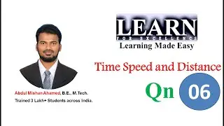 Time Speed Distance Question 06 || (Diamond Technique)  Placement Specific Questions