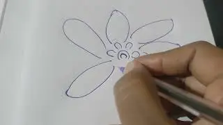 Simple Flower Design | Easy Drawing with Bright Colours #flowerrangoli#rangolidesigns#simplerangoli 