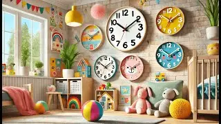 ⏰ Oyster&Pop Learning Clock for Kids - Telling Time Teaching Clock | Best Wall Clocks for Kids ⏰