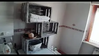 COSTRUIRE UN MOBILE PER IL BAGNO CON CASSETTE DELLA FRUTTA - Bathroom cabinet from wooden box