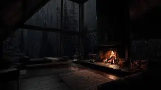 The Sound of Rain Filling the Night Around a Hidden Cabin Deep in the Forest